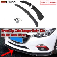 EPMAN 10SETS/CARTON 3pcs Car Front Bumper Splitter Lip Diffuser Chin Bumper Spoiler Body Kits For Ford For Mustang For BMW For Honda EPCY993BK-10T/EPCY994TW-10T
